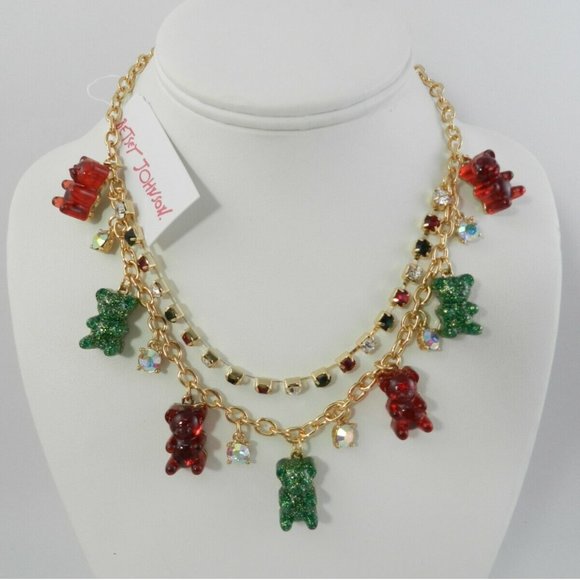 Betsey Johnson Christmas Gummy Bears Necklace & Bracelet Set - Picture 4 of 8